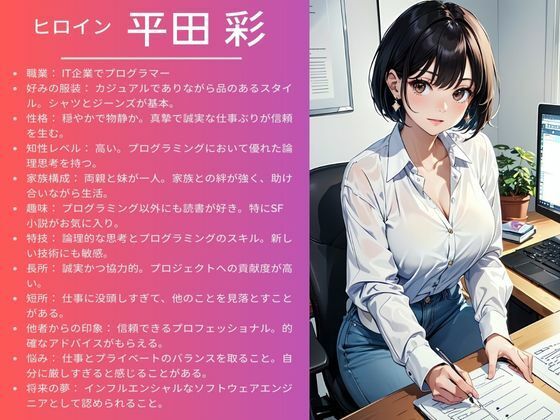 【素人AV Debut！】秀才美人プログラマー「平田 彩」 サンプル1ページ目