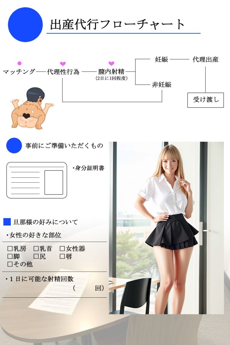 妄想パンフレット「グローバル出産代行サービス」 サンプル3ページ目