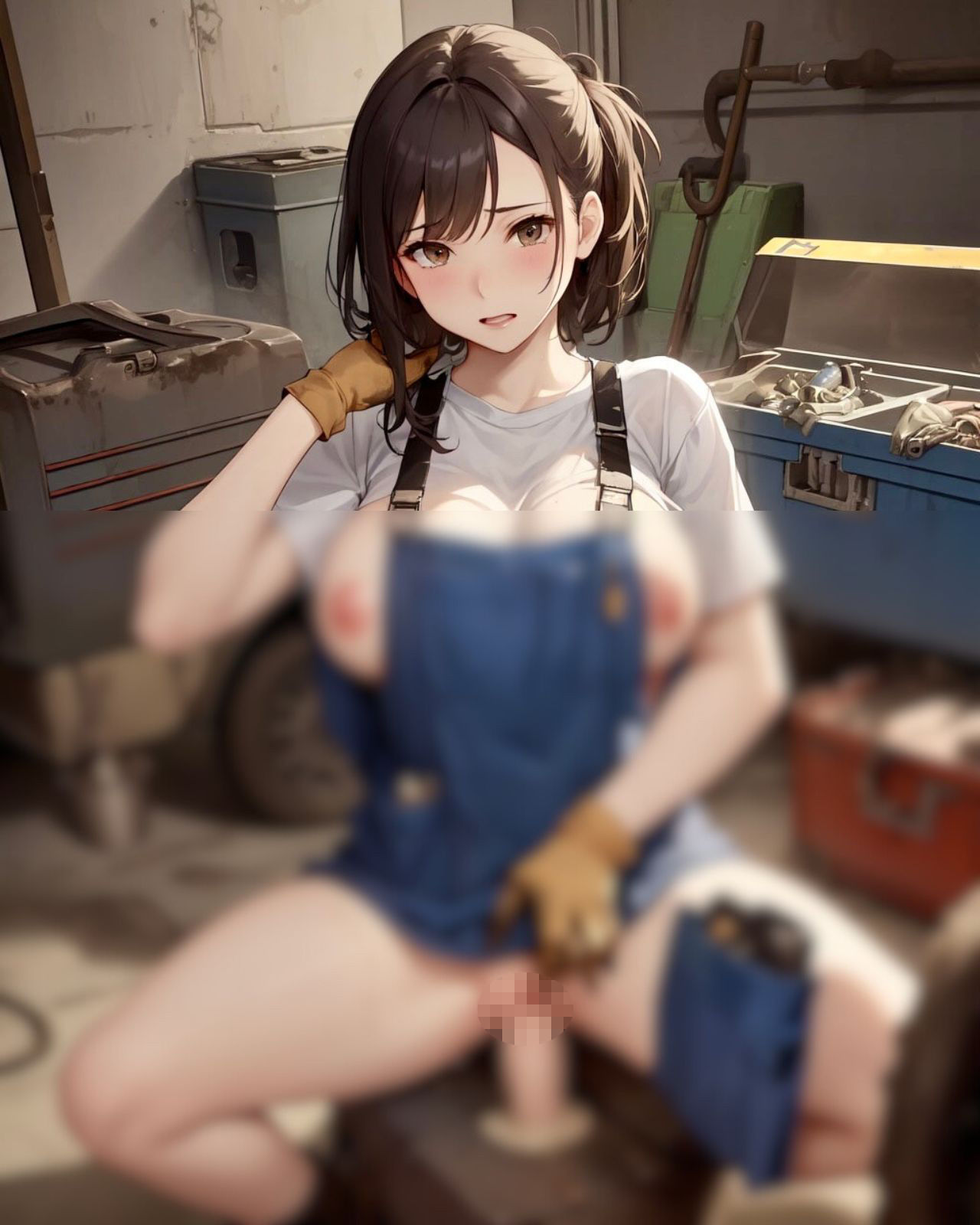 女性整備士と職場セックスした件 vol.1 サンプル4ページ目