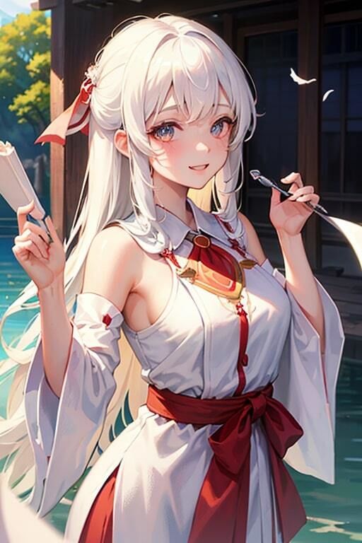 AI生成美女写真集 vol13 神社巫女 サンプル2ページ目