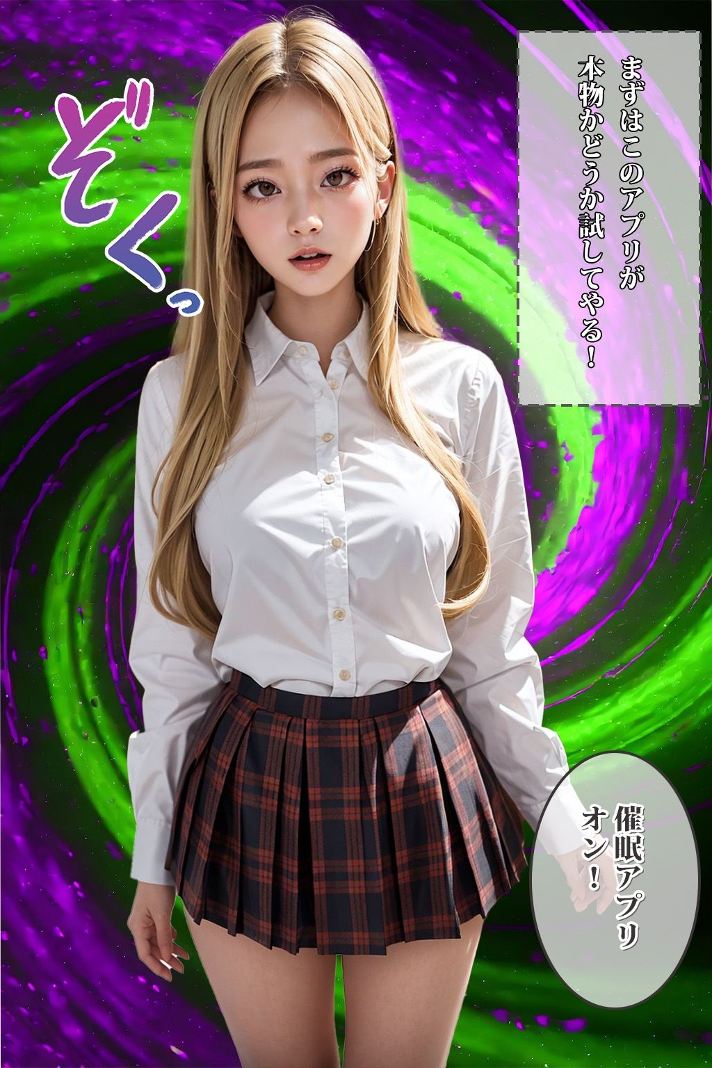 催◯家庭教師 クソ生意気な金髪巨乳ギャルを催◯操作 サンプル5ページ目
