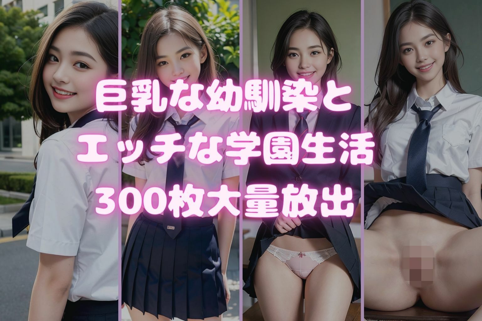 巨乳な幼馴染とエッチな学園生活 サンプル1ページ目