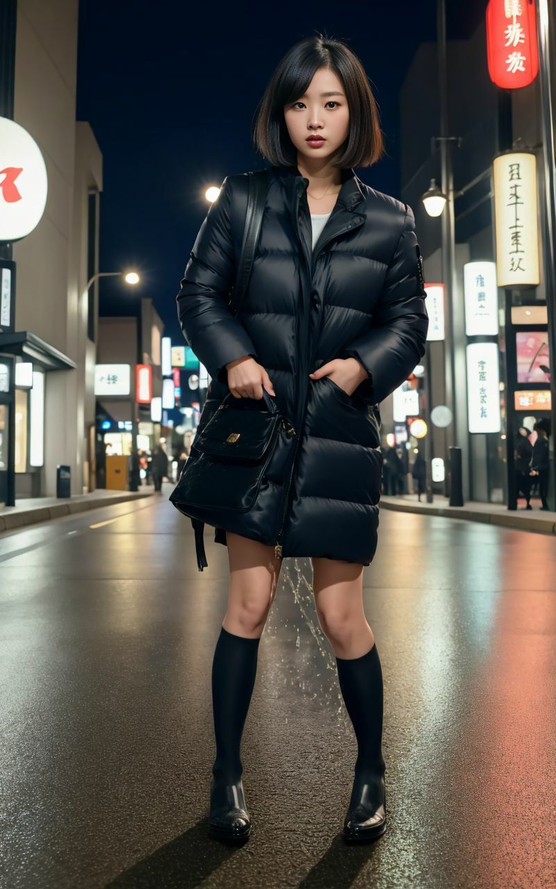 AIおもらし美女〜夜の繁華街編〜 サンプル5ページ目