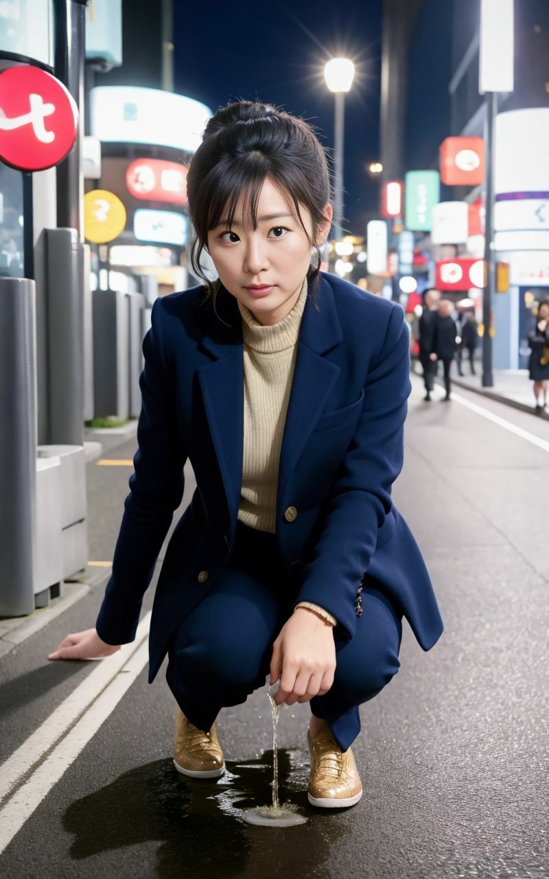 AIおもらし美女〜夜の繁華街編〜 サンプル7ページ目