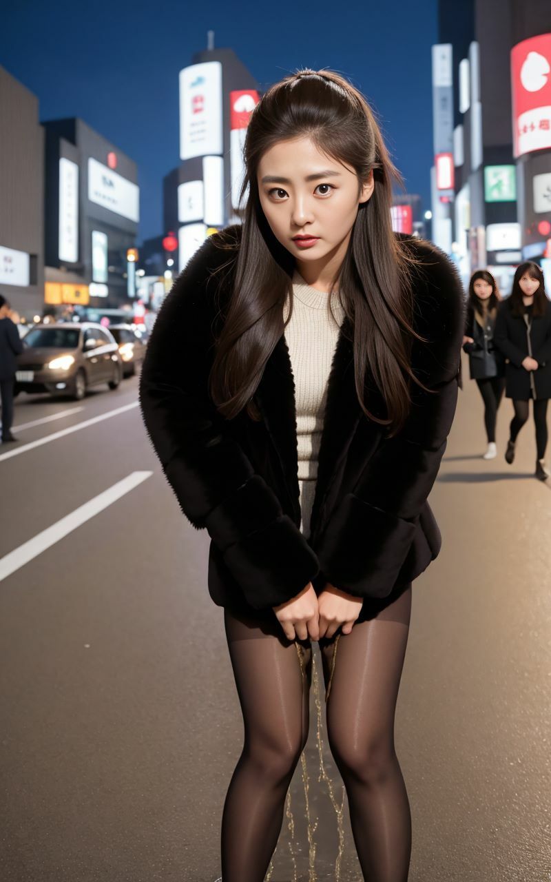 AIおもらし美女〜夜の繁華街編〜 サンプル8ページ目