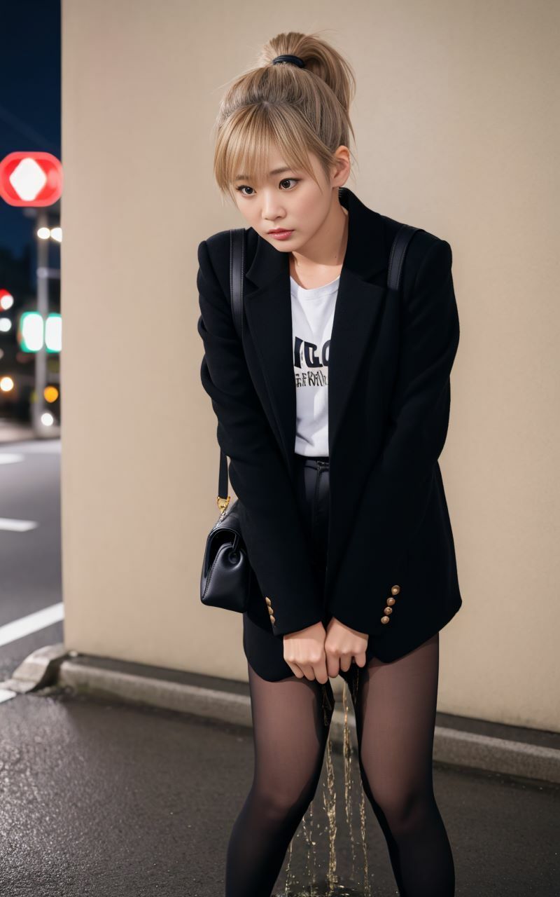 AIおもらし美女〜夜の繁華街編〜 サンプル10ページ目