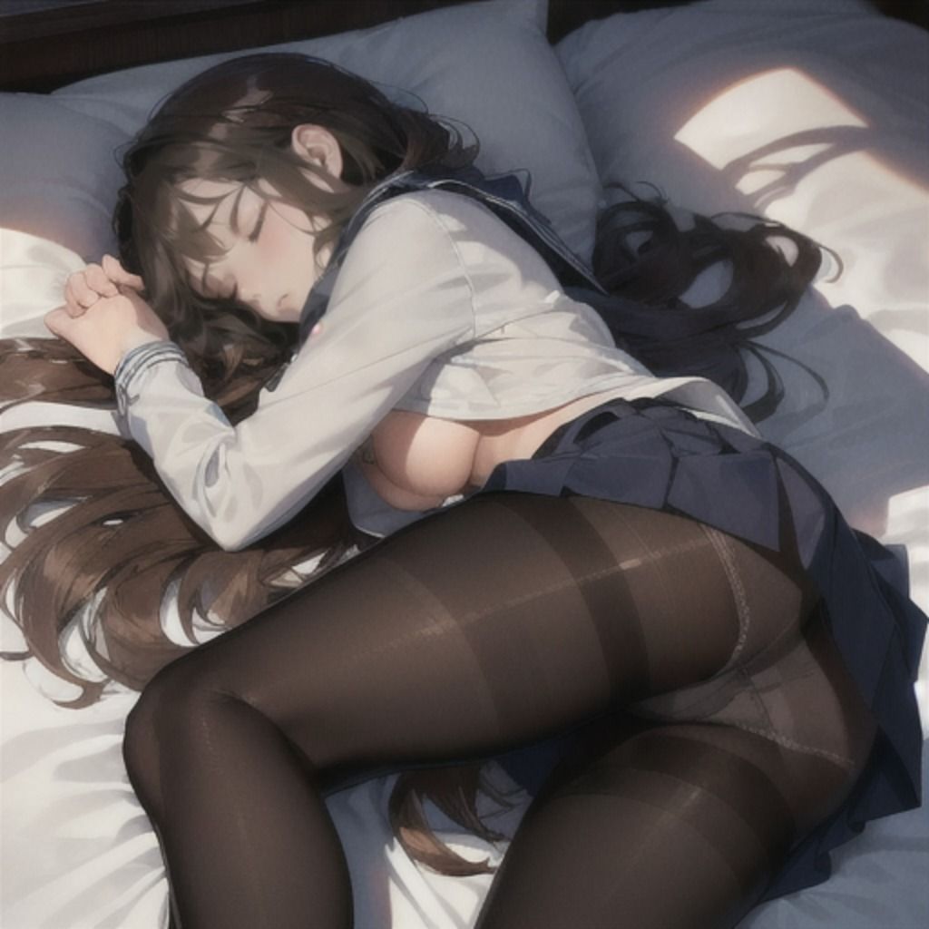 黒タイツを纏った美尻な先輩におパンツ見せてもらいたい サンプル8ページ目