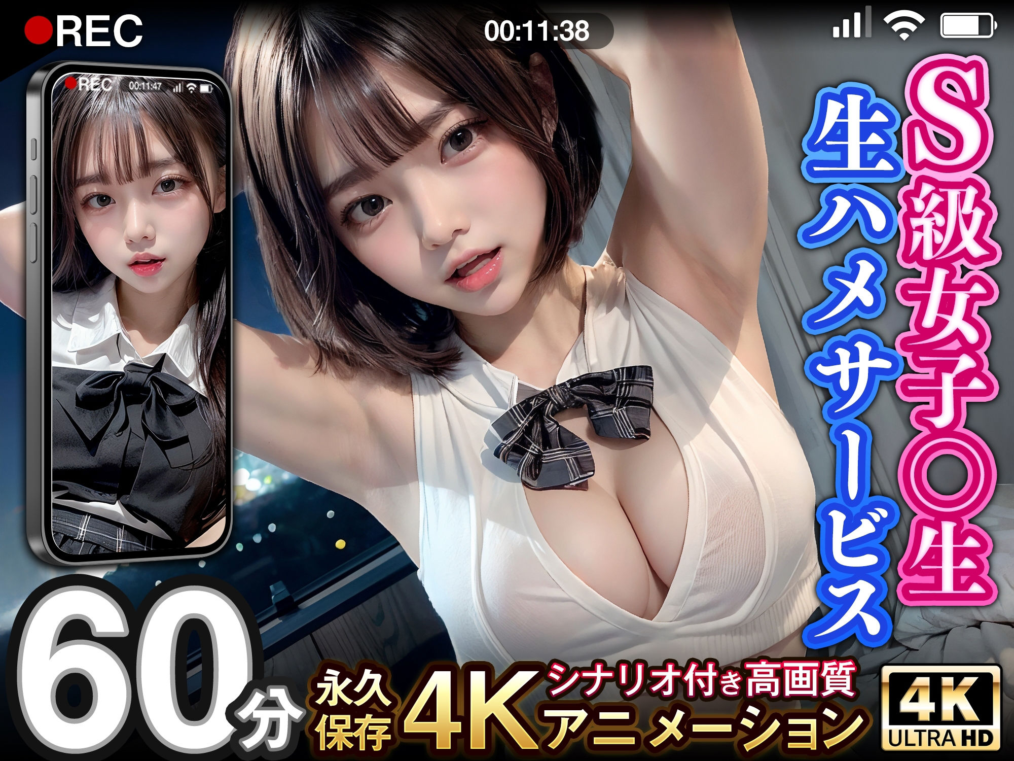 【超リアル4Kアニメ】S級女子校生生ハメサービス サンプル1ページ目