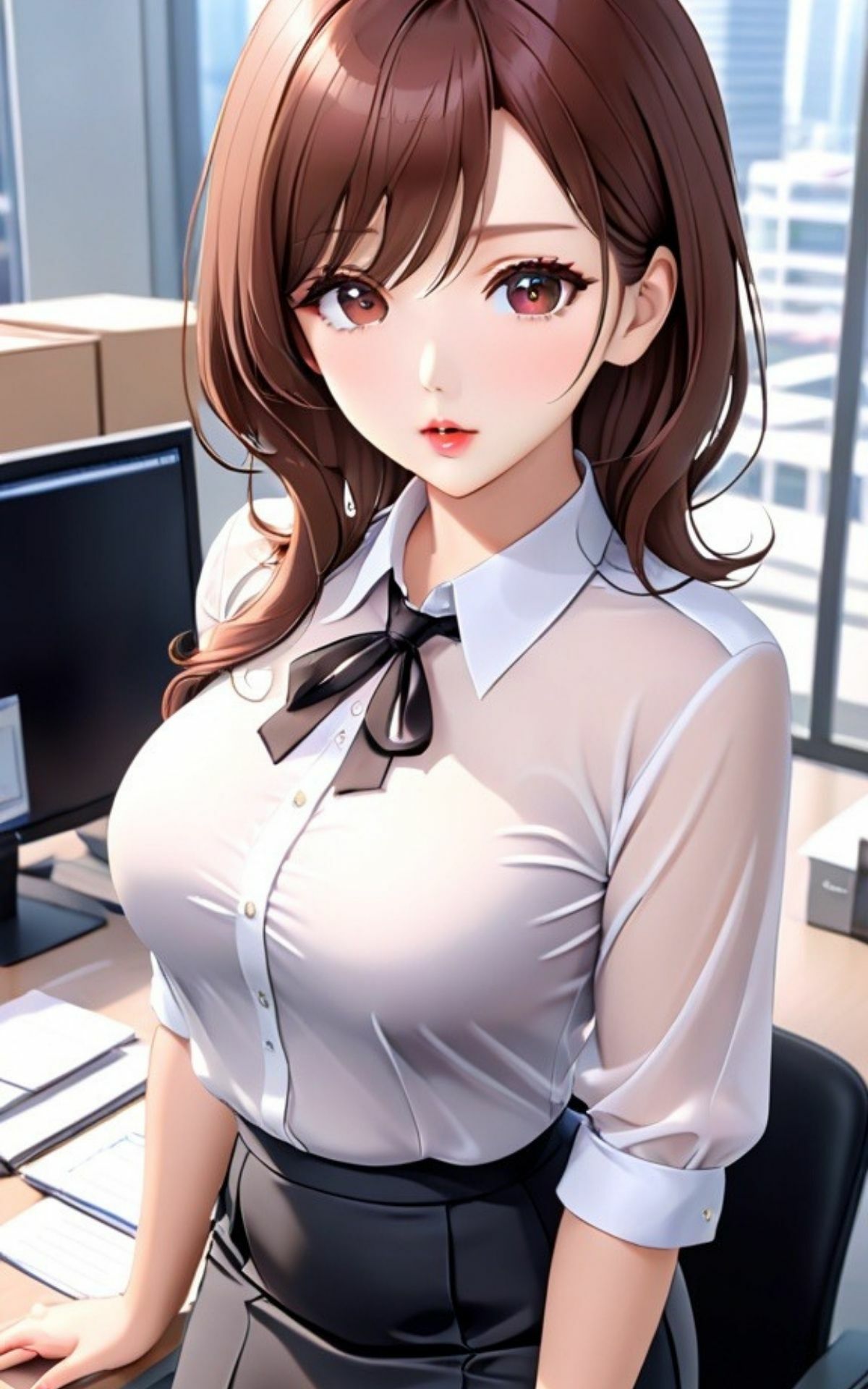 AI美女イラストvol.30新人OLは淫乱ギャル サンプル1ページ目