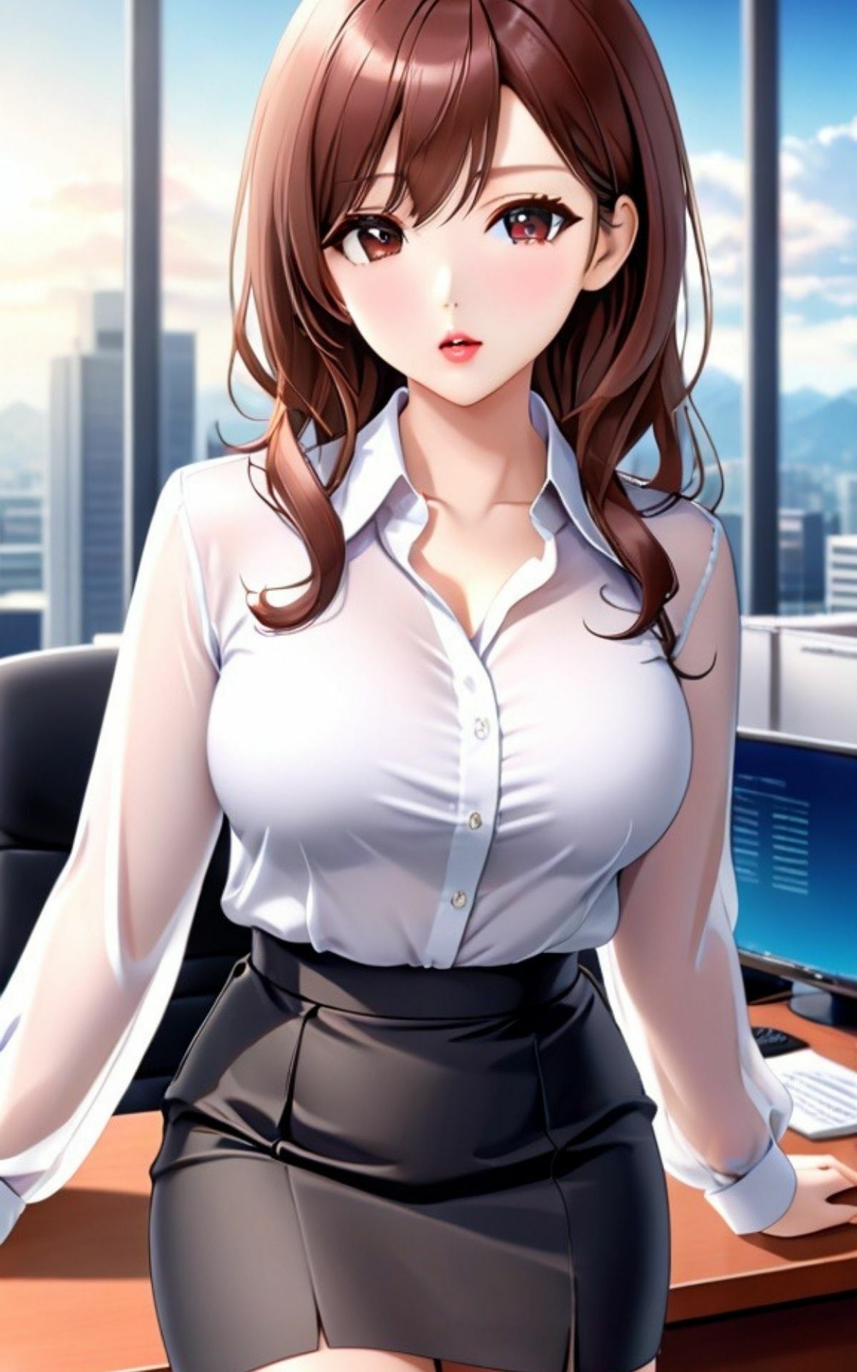 AI美女イラストvol.30新人OLは淫乱ギャル サンプル2ページ目