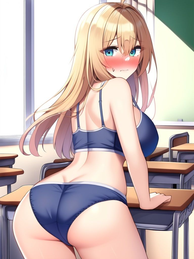 教室で裸にされた生徒＆先生のAIイラスト集 サンプル3ページ目