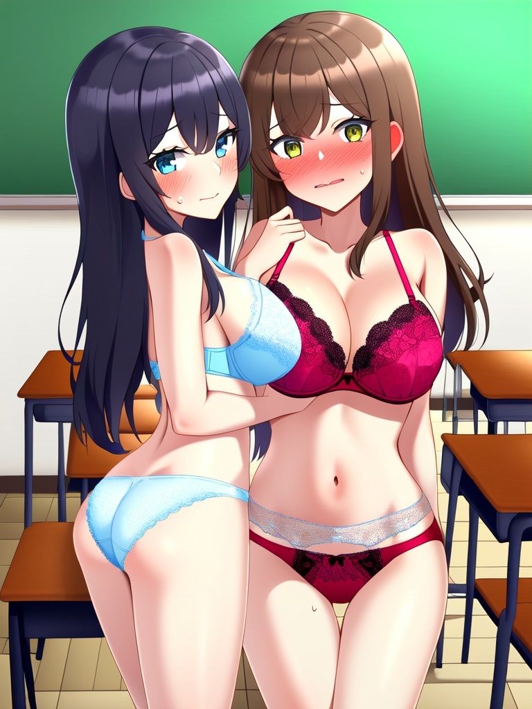 教室で裸にされた生徒＆先生のAIイラスト集 サンプル6ページ目