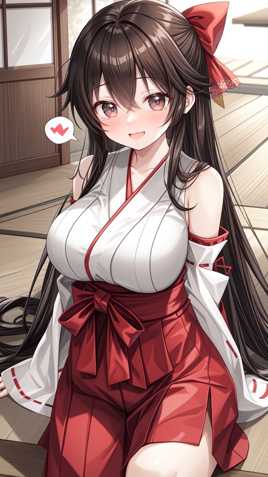 【謹賀新年】爆乳巫女の開運ぱふぱふ＆処女母乳授与 サンプル1ページ目