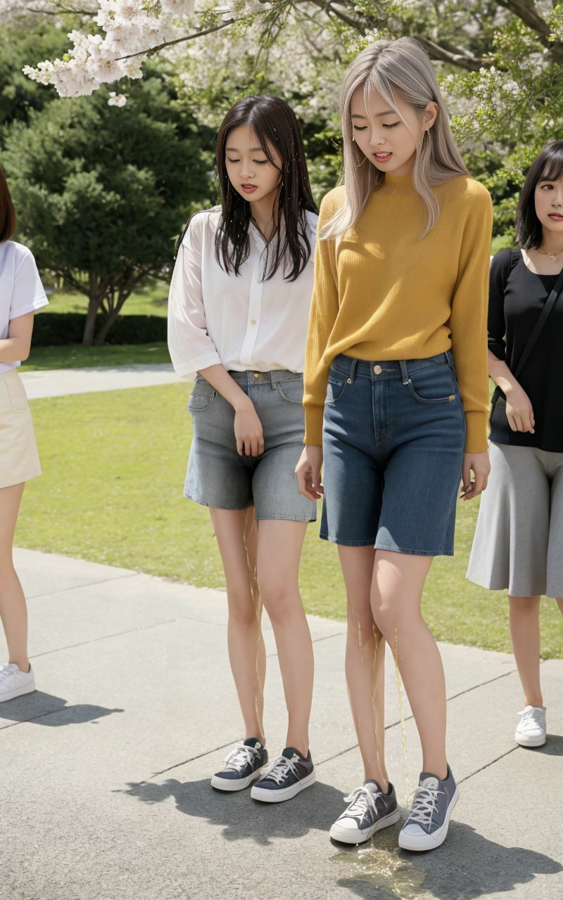花見会場おもらし サンプル9ページ目