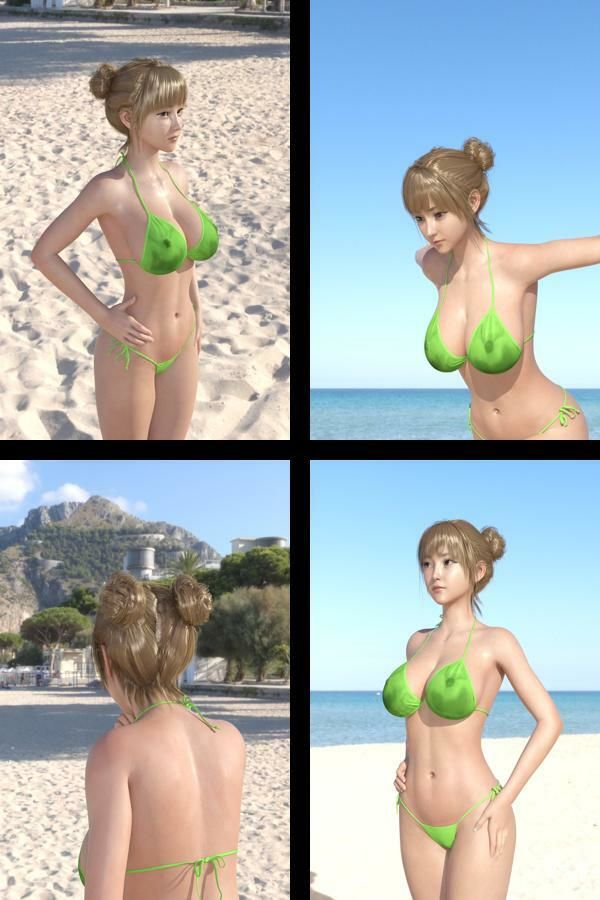 【＋All】『理想の彼女を3DCGで作ります』から生まれたバーチャルアイドル「一ノ瀬廻里（いちのせめぐり）」のグラドル撮影風写真集:Gradol_72 サンプル1ページ目