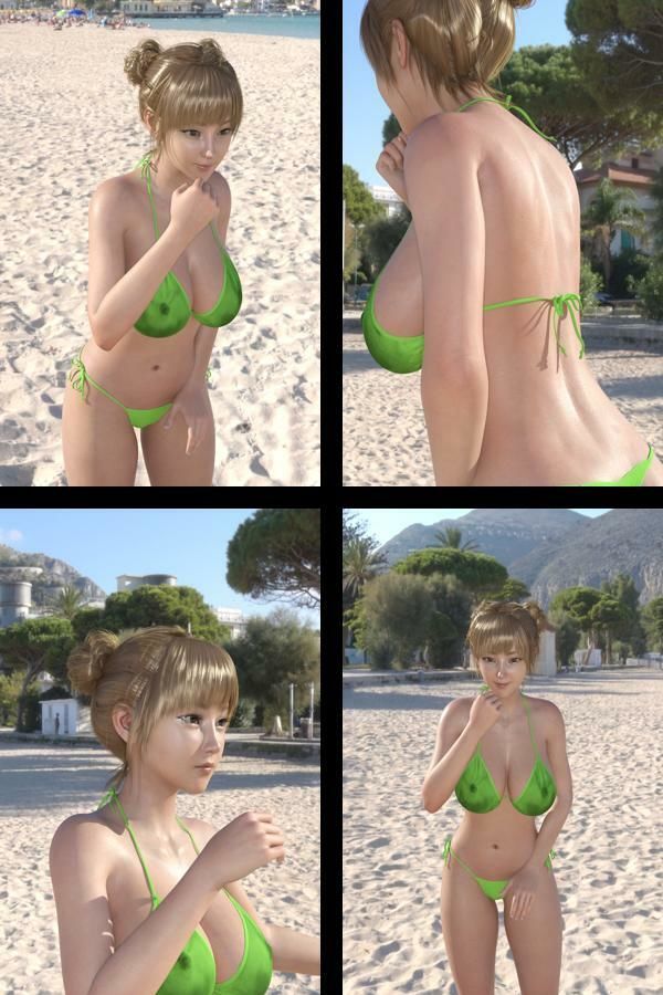 【＋All】『理想の彼女を3DCGで作ります』から生まれたバーチャルアイドル「一ノ瀬廻里（いちのせめぐり）」のグラドル撮影風写真集:Gradol_72 サンプル2ページ目