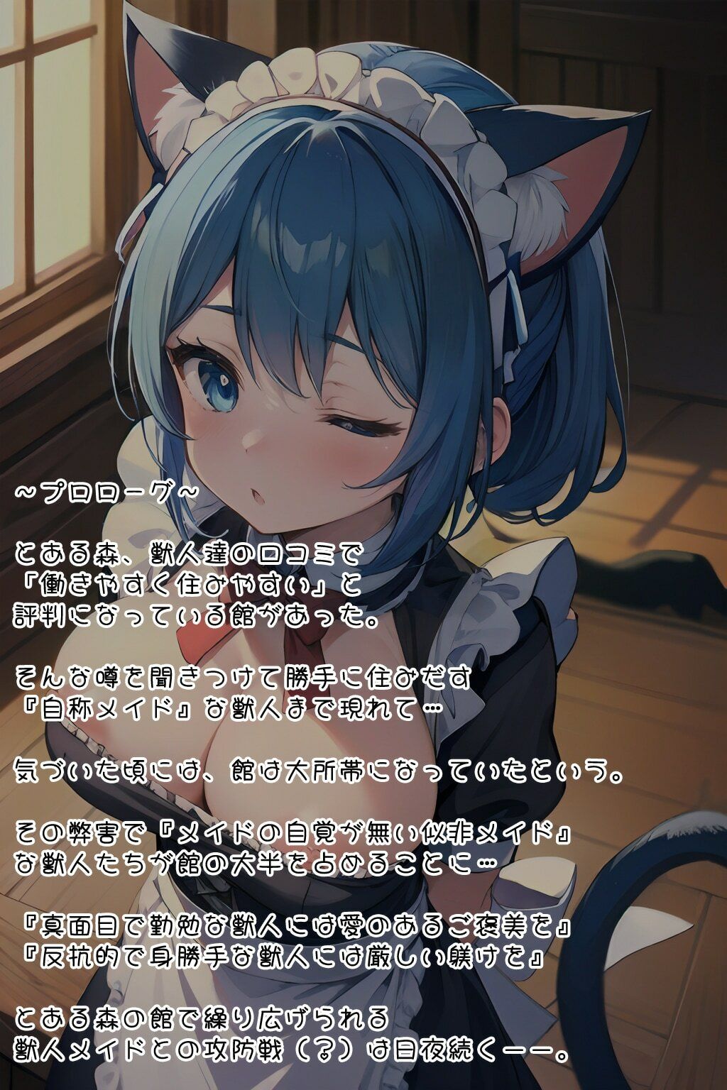 半裸繚乱 アニマルメイド編 サンプル1ページ目