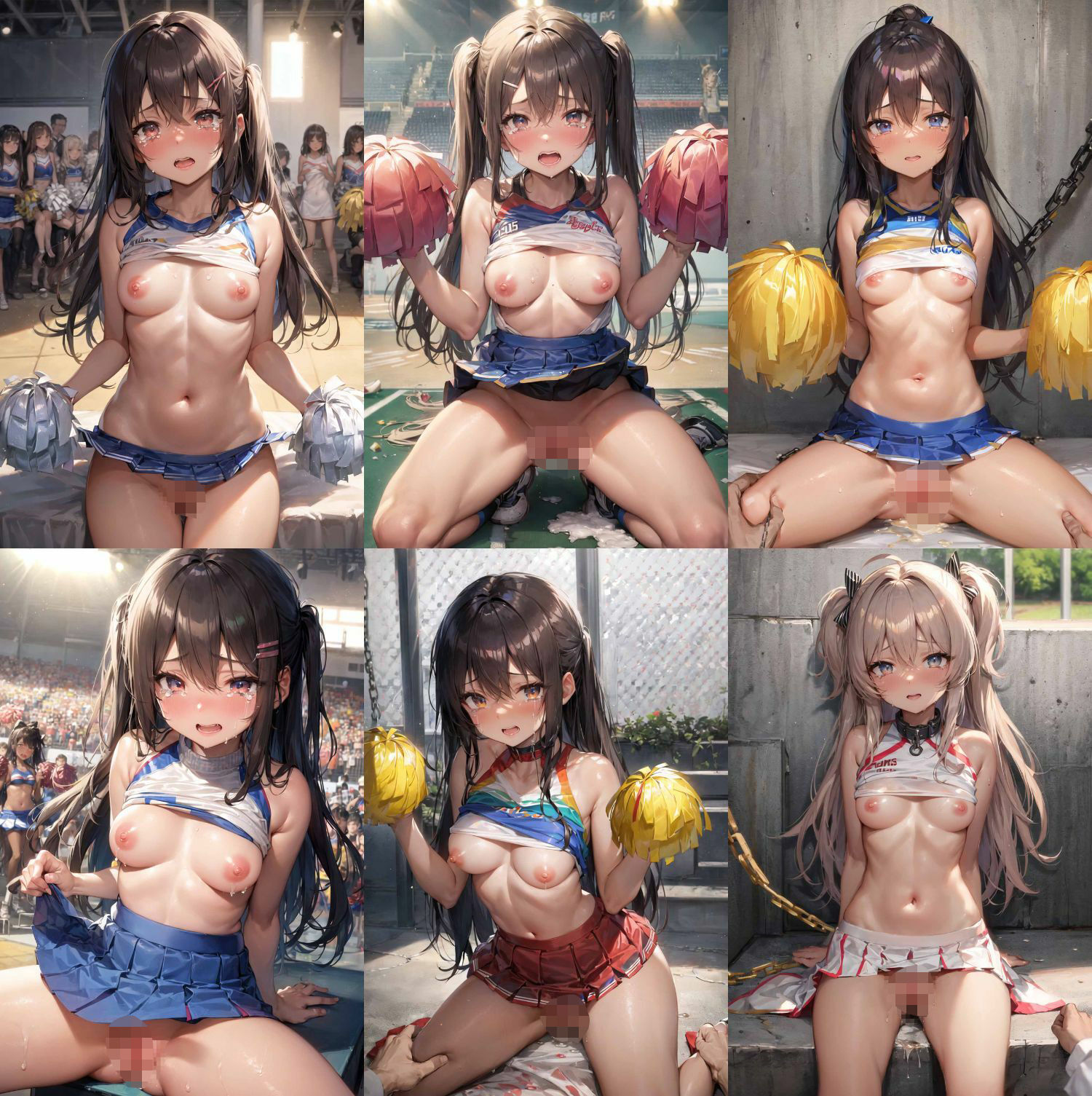 褐色日焼けの犯●れチアガール サンプル6ページ目