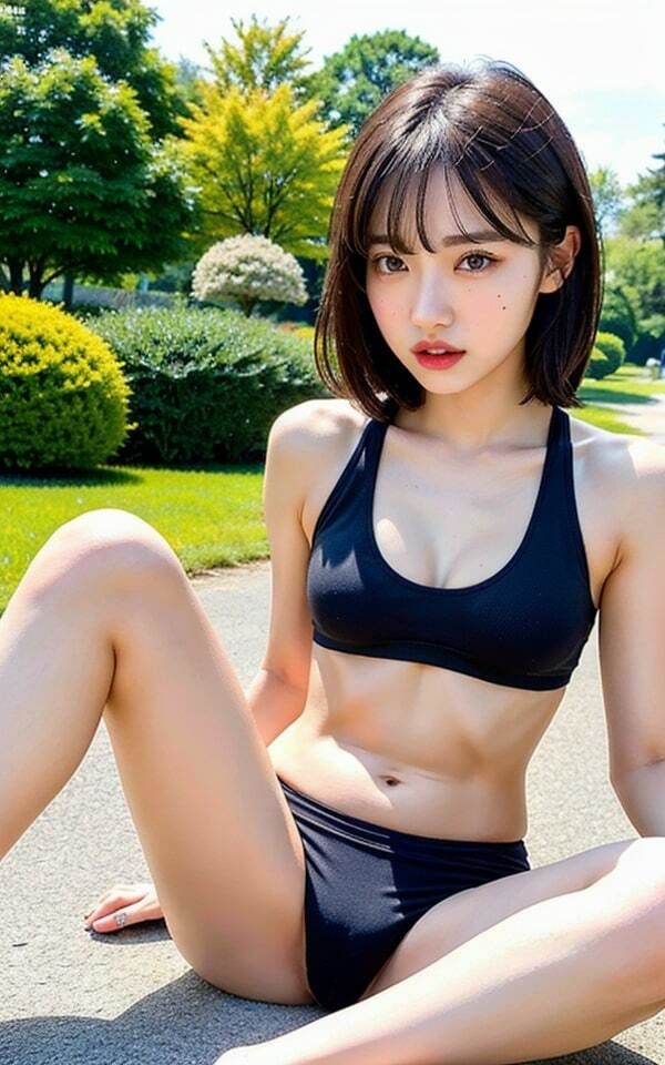 スポーツ女子のマンスジと割れ目 サンプル3ページ目