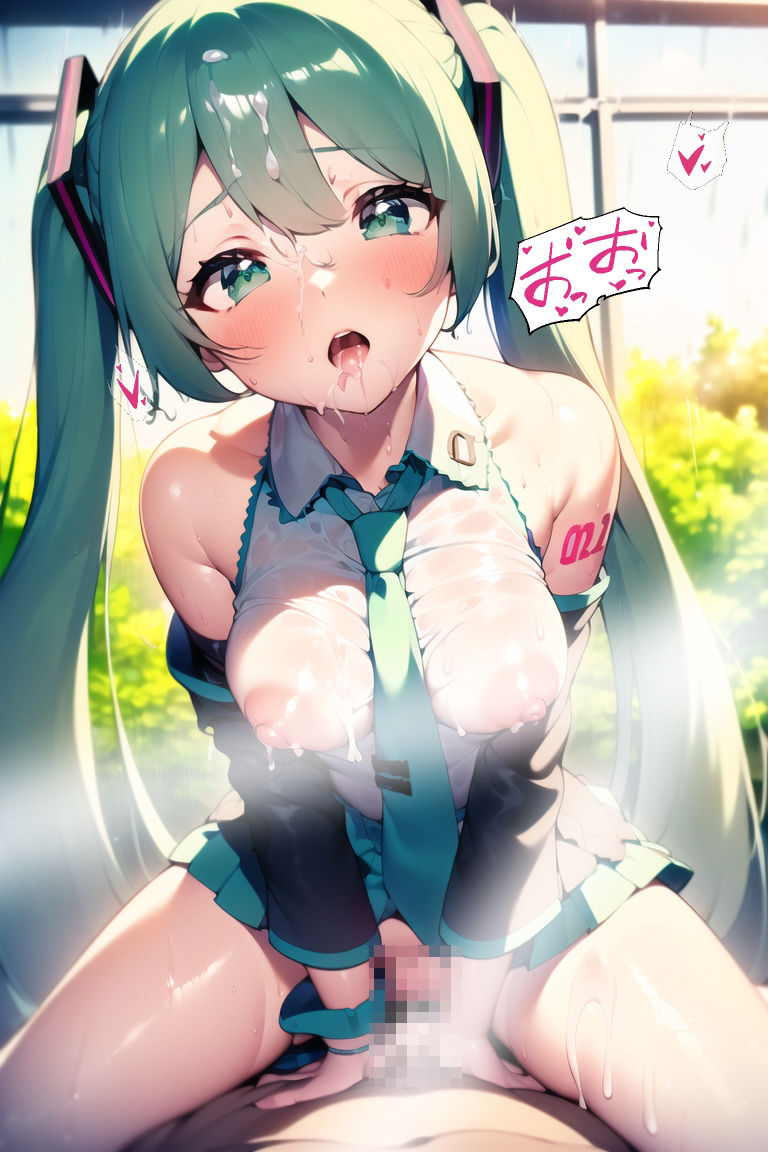 初〇ミクちゃんと濡れ透けエッチするだけのCG集 サンプル4ページ目