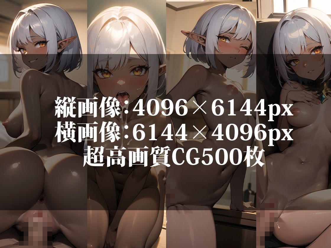 【超高画質】歓楽街のダークエルフ サンプル2ページ目