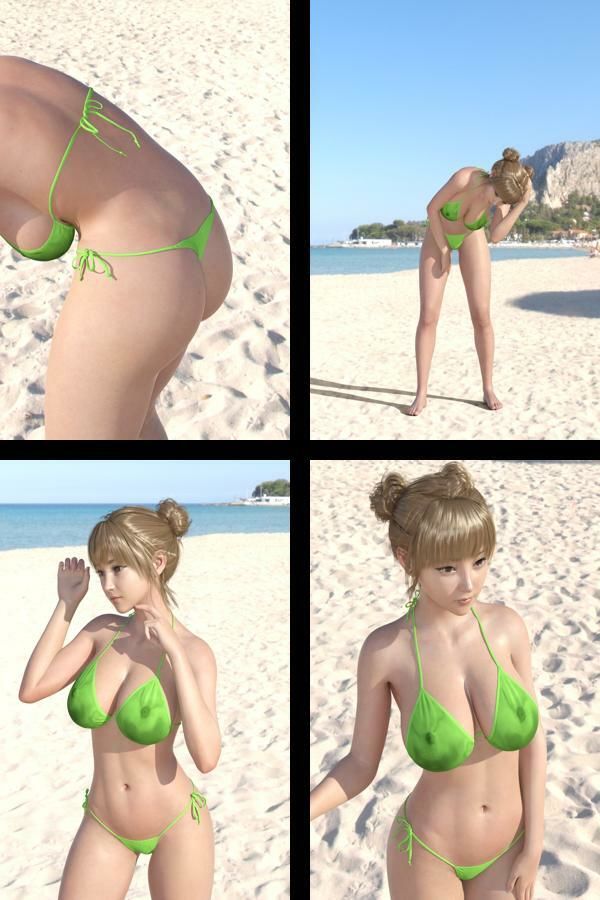 【＋All】『理想の彼女を3DCGで作ります』から生まれたバーチャルアイドル「一ノ瀬廻里（いちのせめぐり）」のグラドル撮影風写真集:Gradol_74 サンプル1ページ目