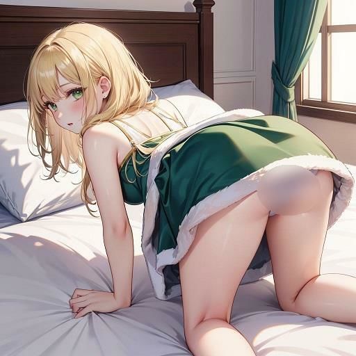 サンタの四つん這いパンチラ サンプル2ページ目
