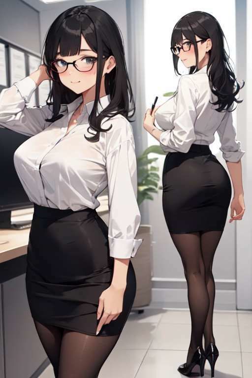 【総枚数279枚】眼鏡×黒タイツ×OL詰め合わせコレクション【うごイラ4枚付】 サンプル1ページ目