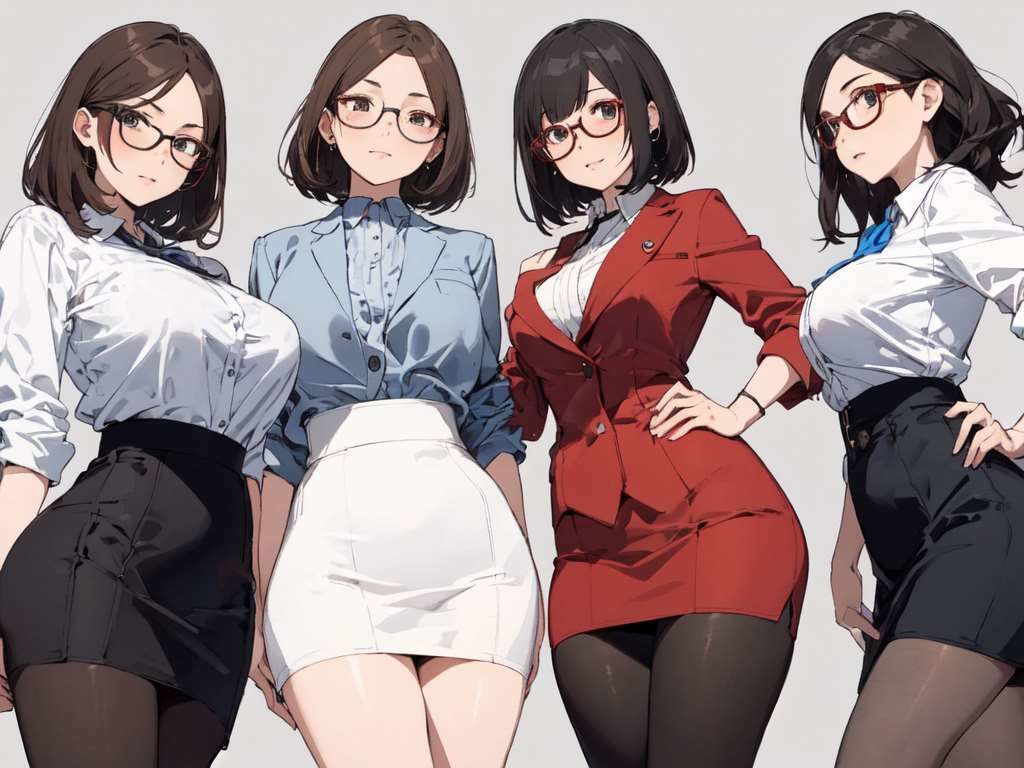 【総枚数279枚】眼鏡×黒タイツ×OL詰め合わせコレクション【うごイラ4枚付】 サンプル4ページ目