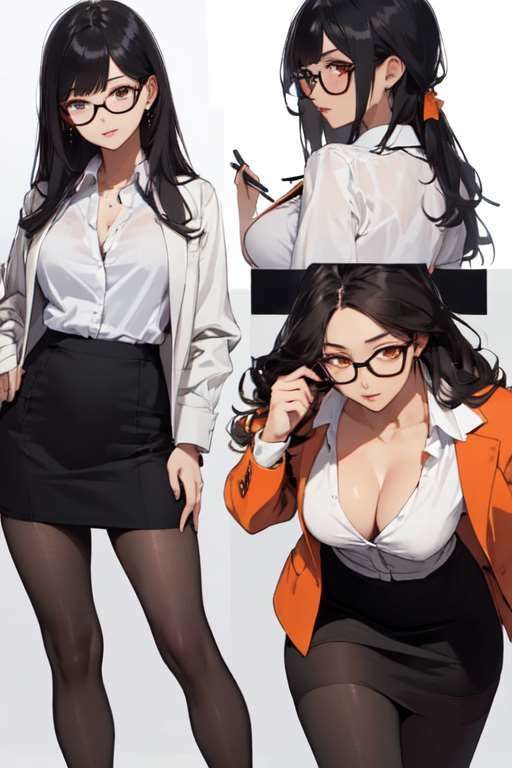 【総枚数279枚】眼鏡×黒タイツ×OL詰め合わせコレクション【うごイラ4枚付】 サンプル5ページ目