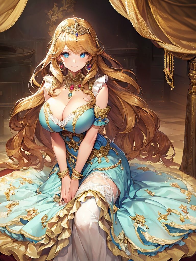 巨乳ドレス美女【妄想イラスト美女図鑑vol.36】 サンプル4ページ目
