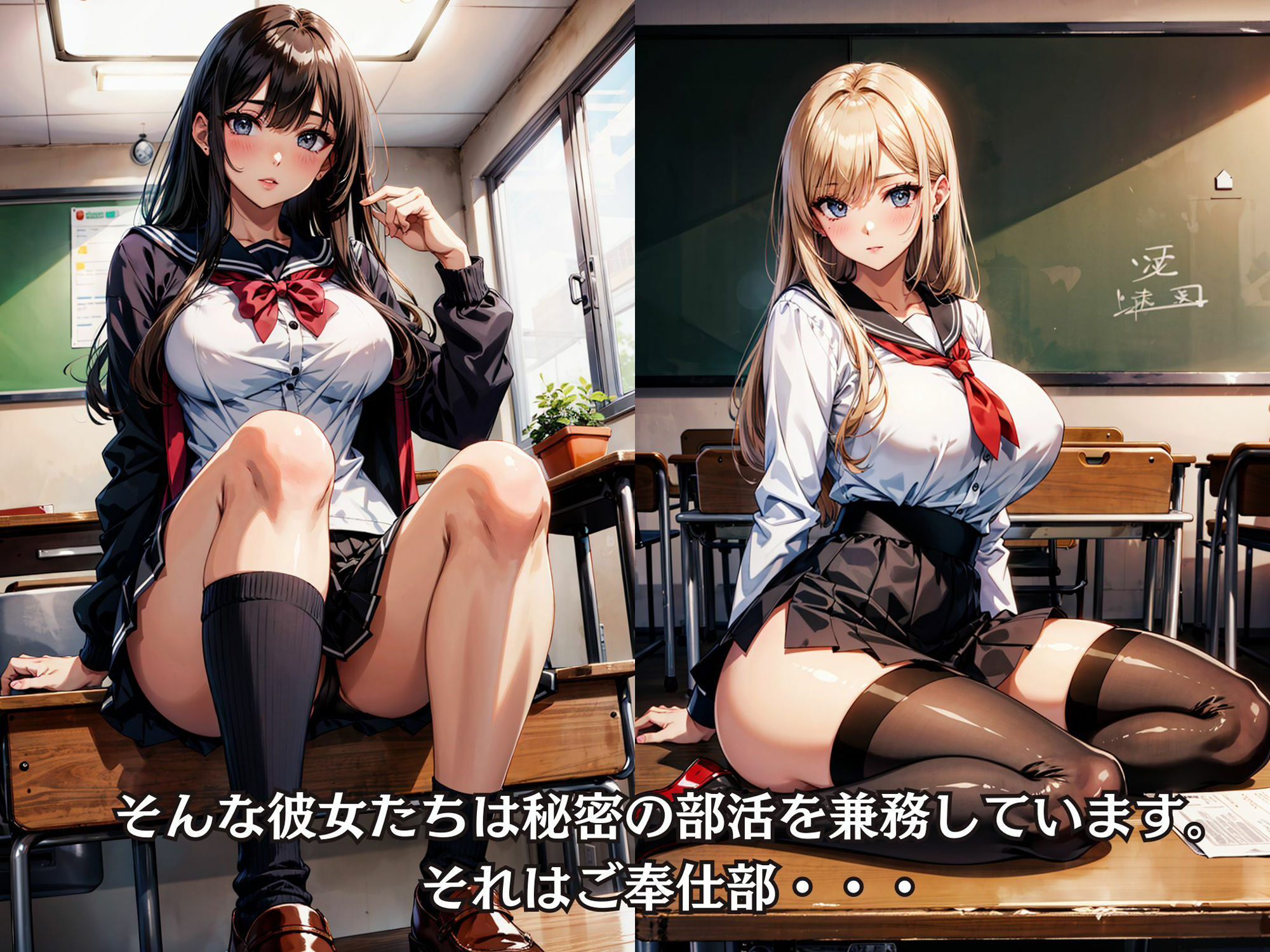 性処理ご奉仕部のJ○達〜生徒会は学校中の肉便器 サンプル3ページ目