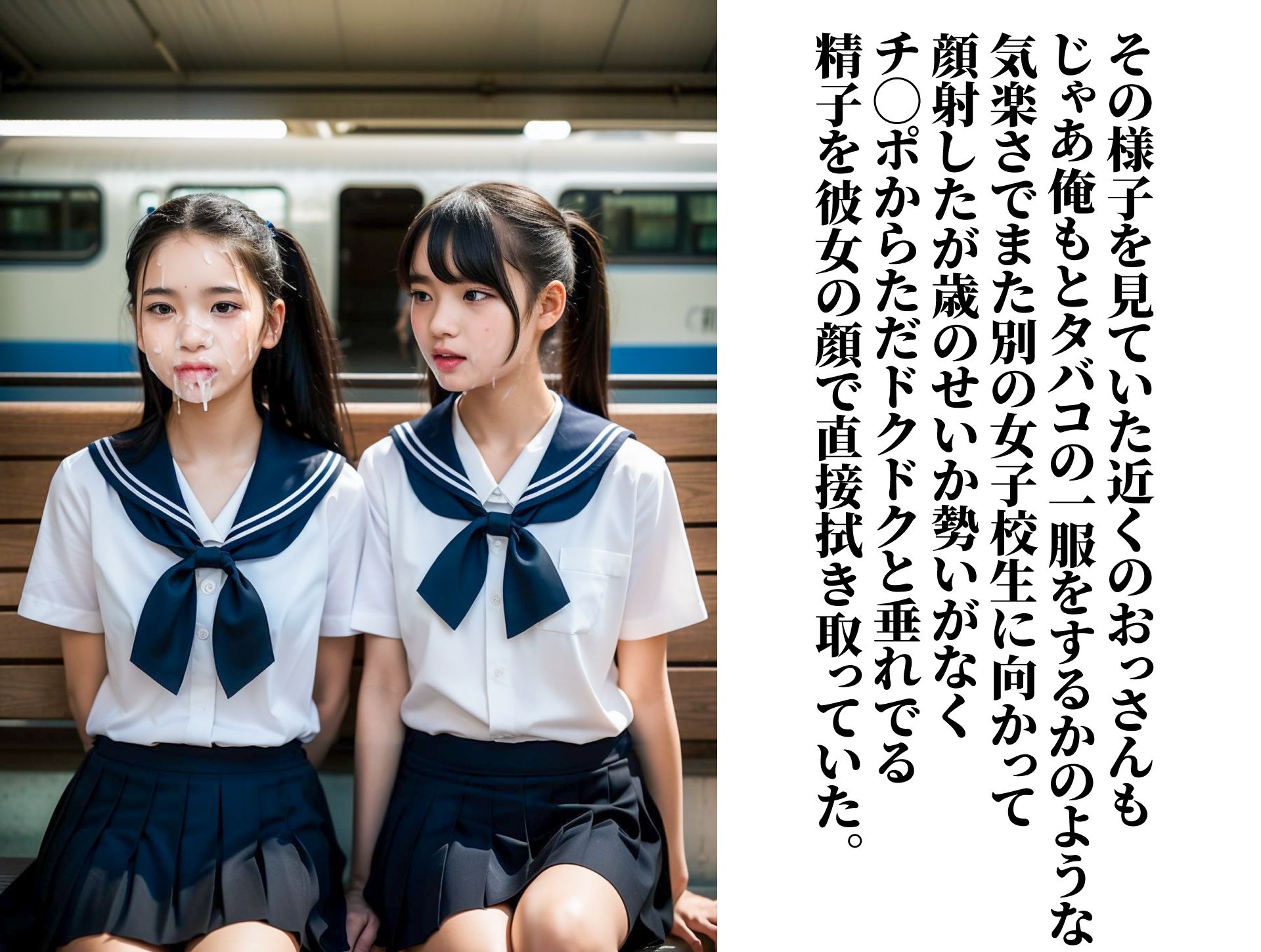 女子校生にムラムラしたらいつでも顔射して良い世界 サンプル2ページ目