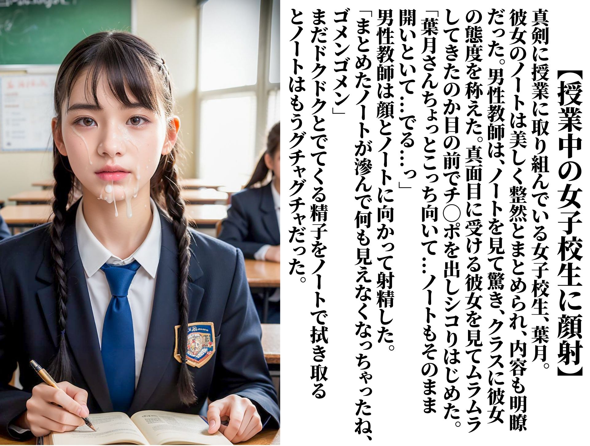 女子校生にムラムラしたらいつでも顔射して良い世界 サンプル4ページ目