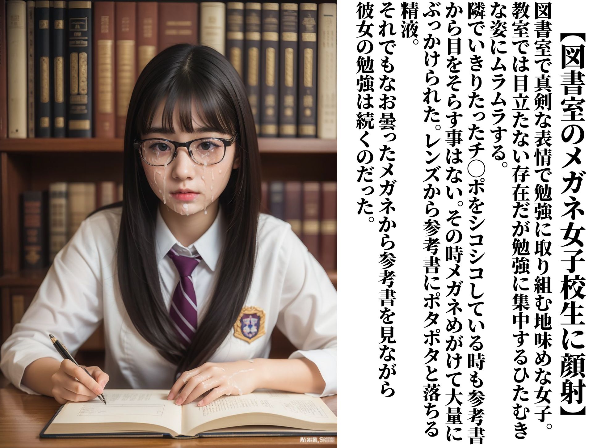 女子校生にムラムラしたらいつでも顔射して良い世界 サンプル9ページ目