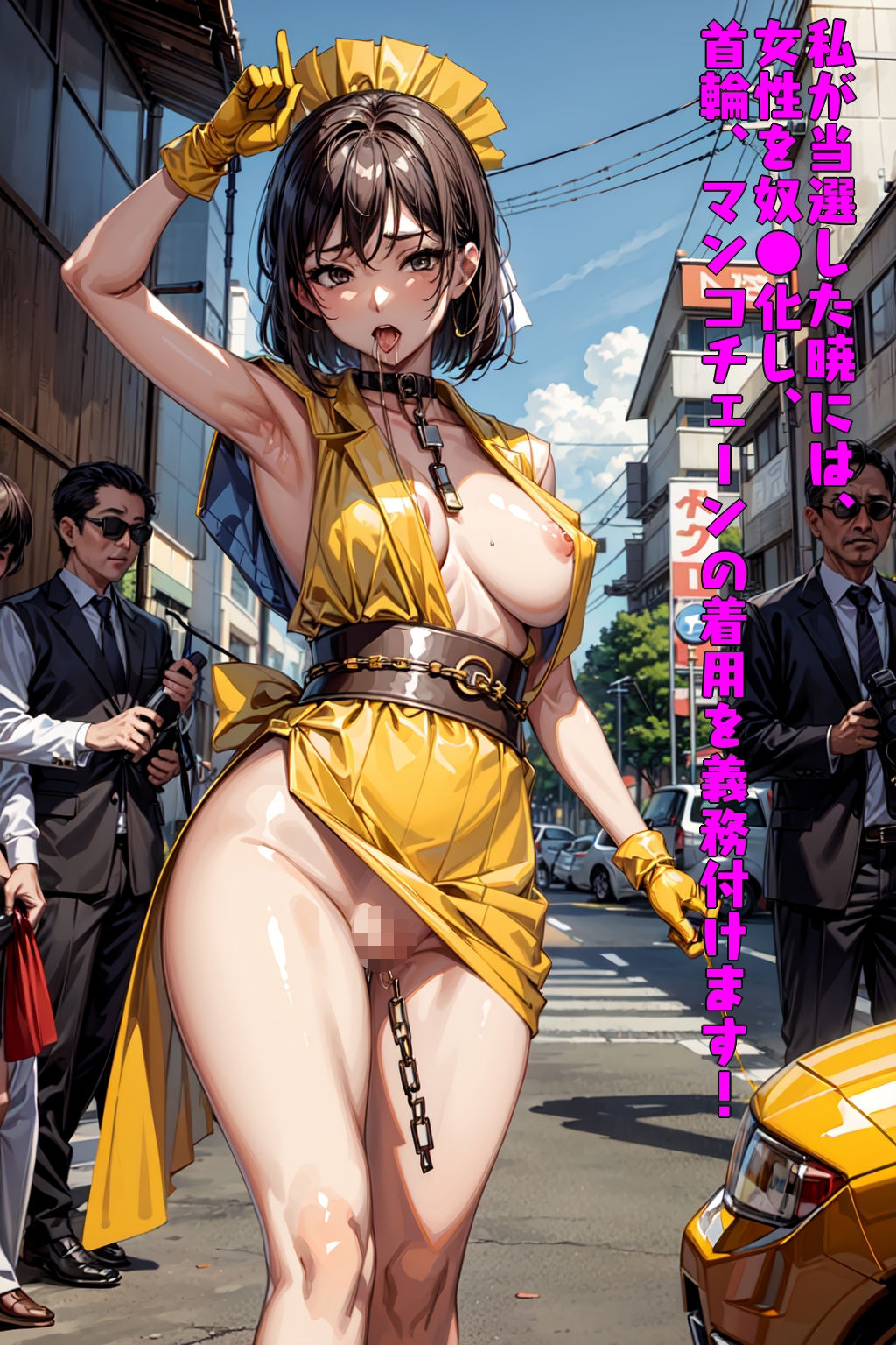 変態選挙活動〜露出しながらドスケベ政策を叫ぶ美人政治家〜 サンプル1ページ目