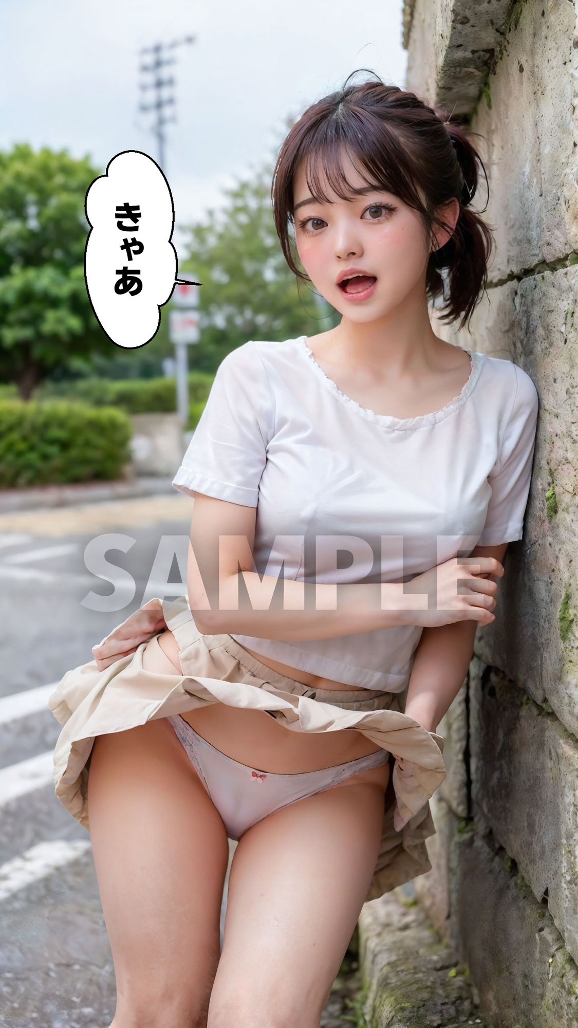 強風パンチラ注意報★お天気キャスターもパンチラ放送事故で大ピンチ！！ サンプル2ページ目