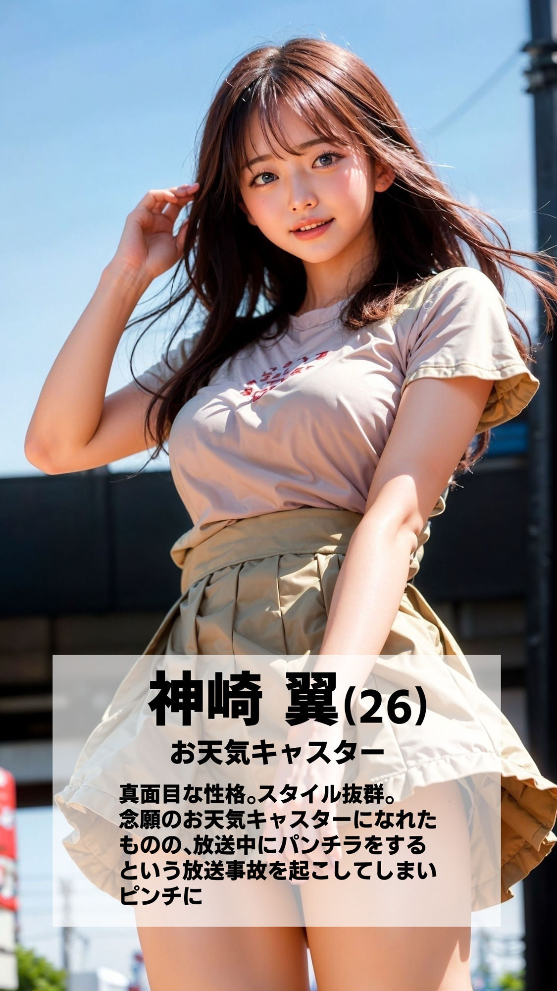 強風パンチラ注意報★お天気キャスターもパンチラ放送事故で大ピンチ！！ サンプル6ページ目