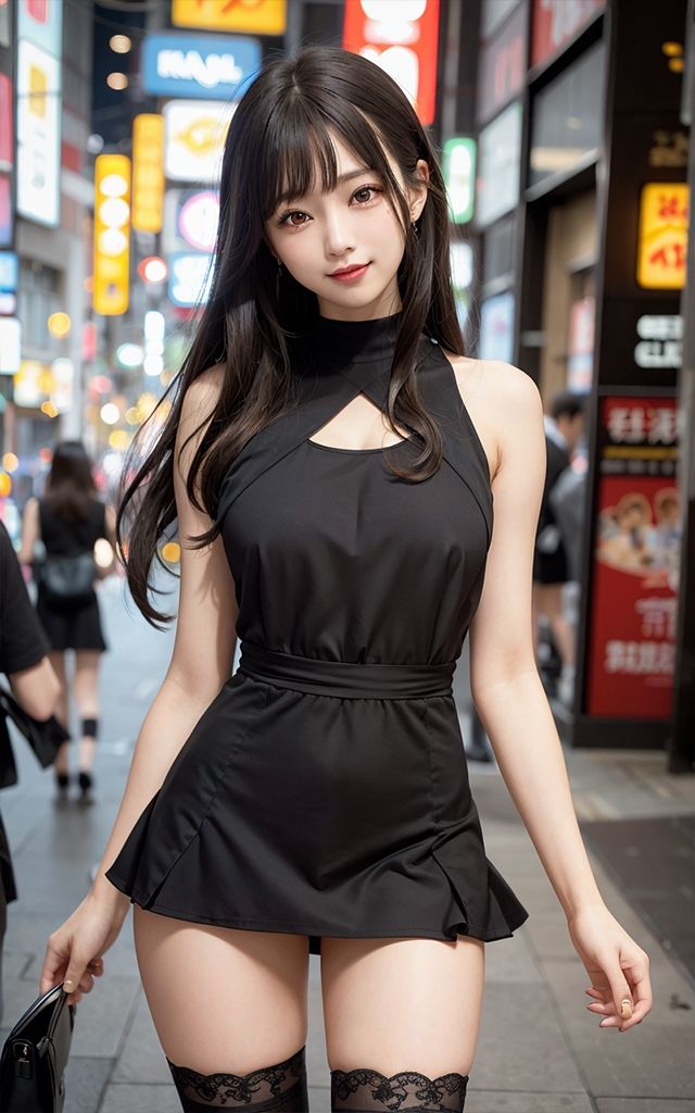 街角露出GIRLS〜妖艶ドレスの美女たち〜PART.2【AIヌードグラビア】 サンプル5ページ目