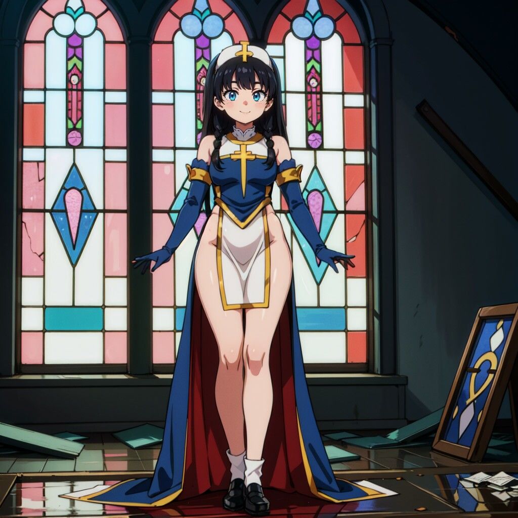 黒髪プリーストちゃん立ち絵CG サンプル2ページ目