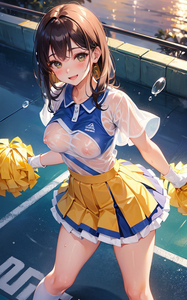 雨でぬれちゃったけど一生懸命応援するねっ サンプル1ページ目