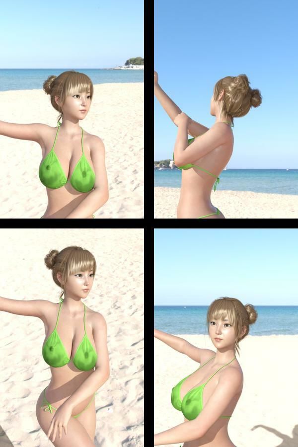 【＋All】『理想の彼女を3DCGで作ります』から生まれたバーチャルアイドル「一ノ瀬廻里（いちのせめぐり）」のグラドル撮影風写真集:Gradol_76 サンプル2ページ目