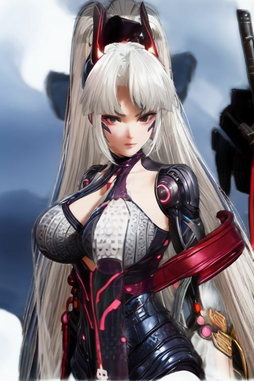 爆乳AI白髪戦士1 サンプル1ページ目