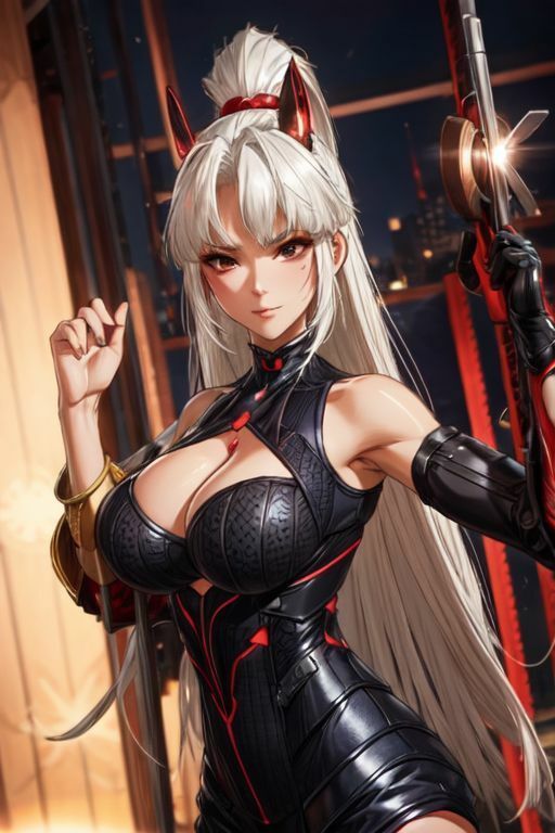 爆乳AI白髪戦士1 サンプル2ページ目