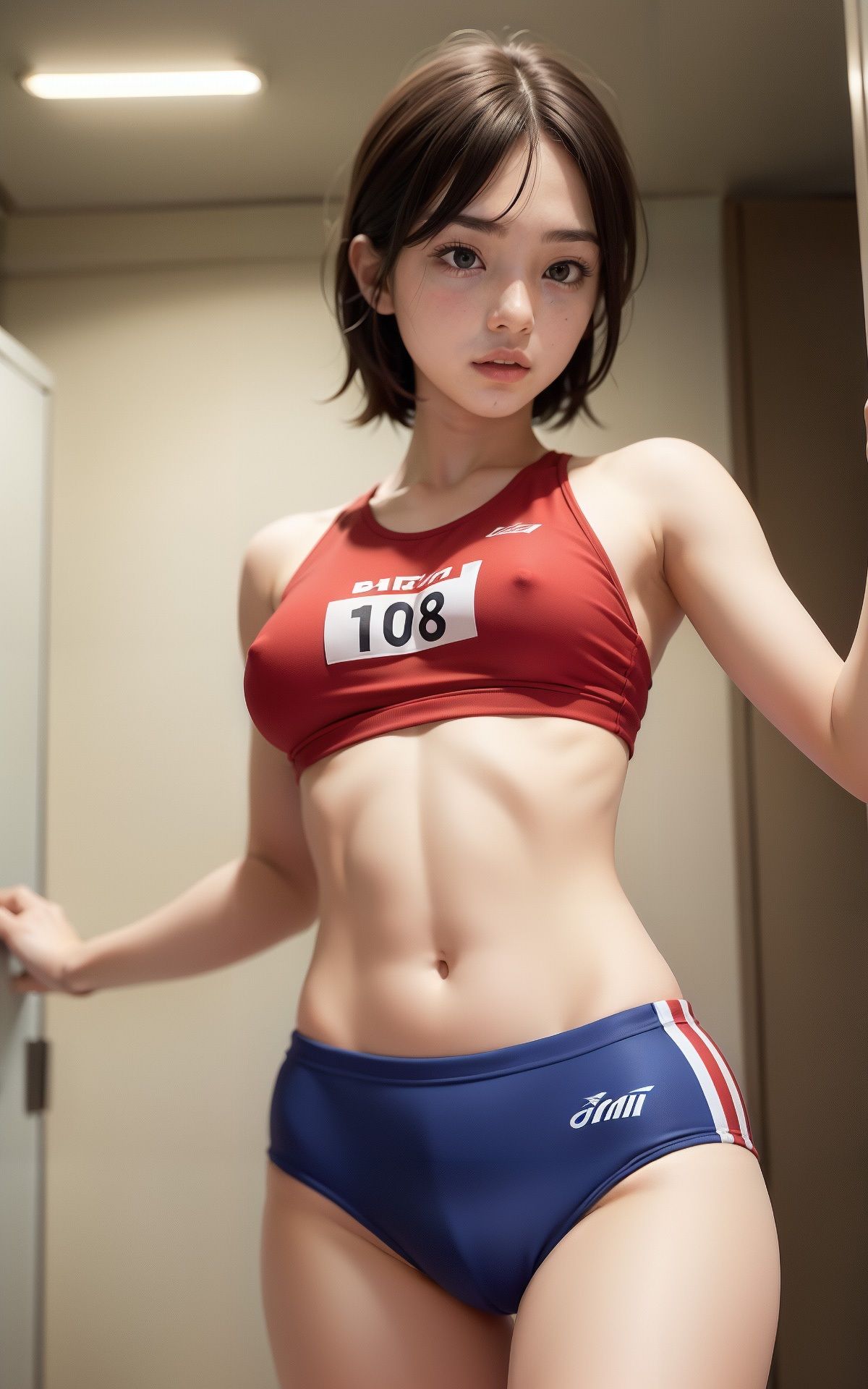 陸上女子の健康的肉体美を激写してみた！ AI生成ヌードグラビアCG集 サンプル4ページ目