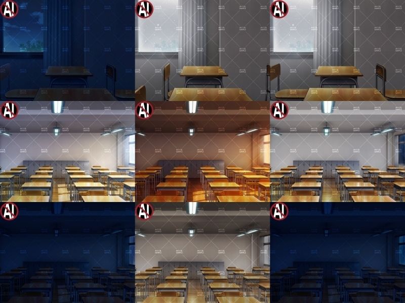 みにくる背景CG素材集『学園編』part11（Boost教室A） サンプル3ページ目