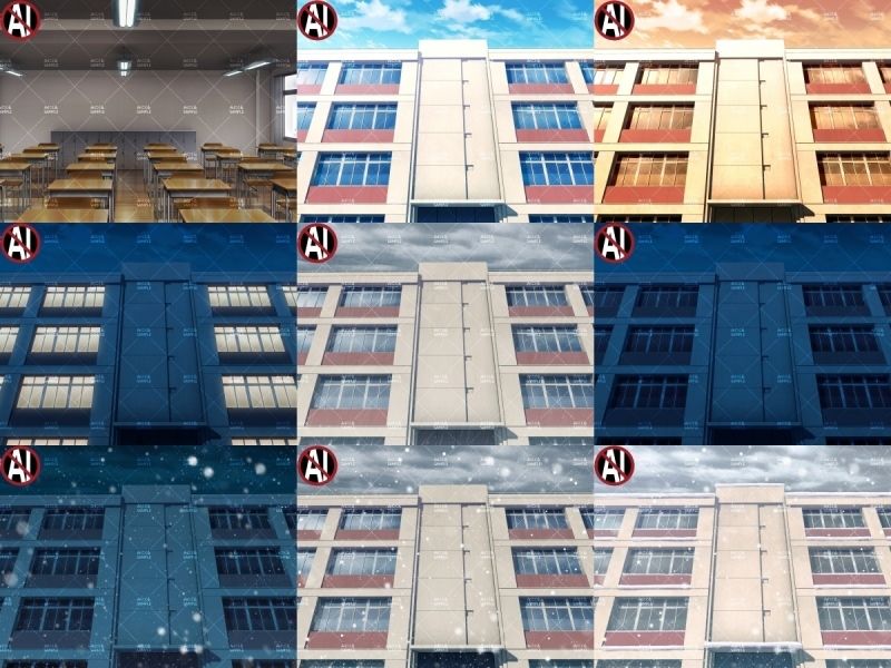 みにくる背景CG素材集『学園編』part11（Boost教室A） サンプル4ページ目