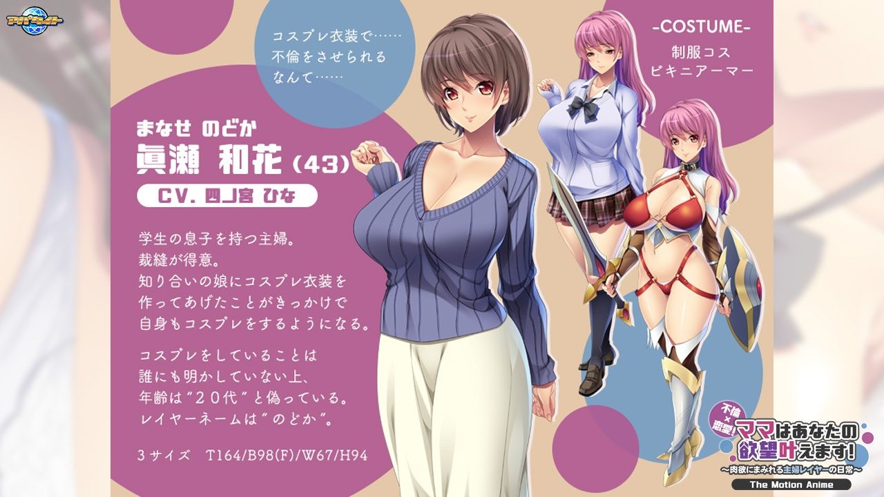 不倫×恋愛！ママはあなたの欲望叶えます〜肉欲にまみれる主婦レイヤーの日常〜 The Motion Anime サンプル2ページ目
