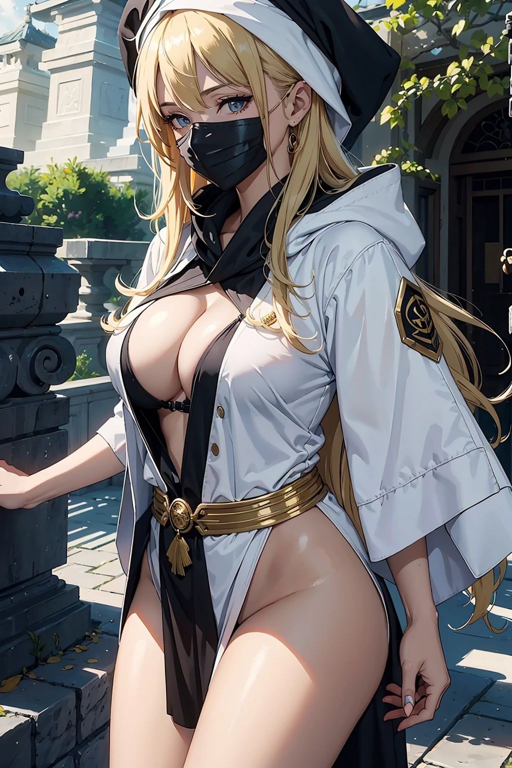 巨乳目隠し美女【妄想イラスト美女図鑑vol.41】 サンプル2ページ目