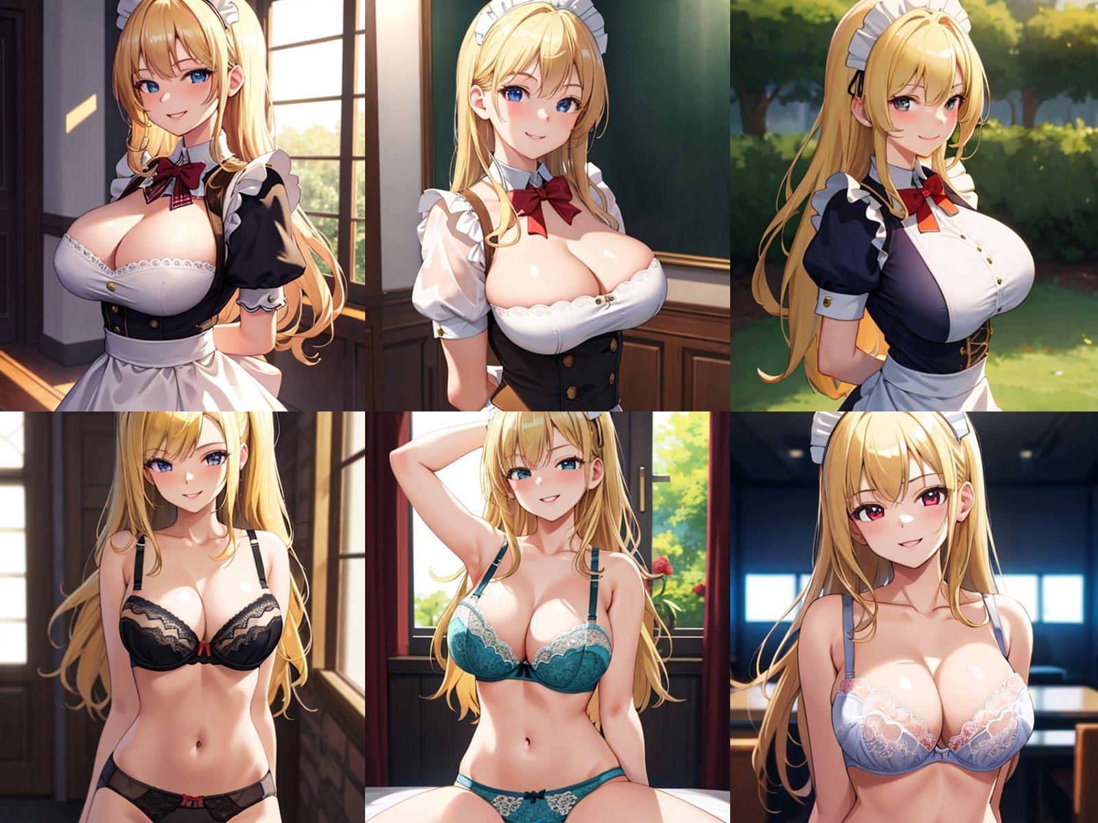 金髪メイドが中出しセックスで孕みボテ腹になるまで サンプル1ページ目